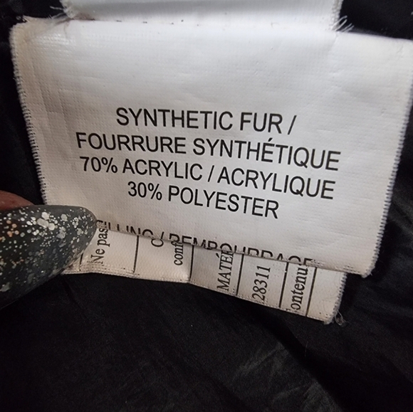 Point Zero Quilted Black Parka Coat Ladies Size M - Picture 10 of 11